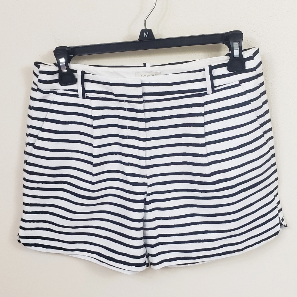 J. Crew Black & White Striped Shorts. Sz. 0